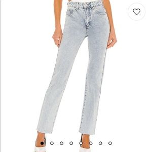 Superdown straight denim jean in vintage blue